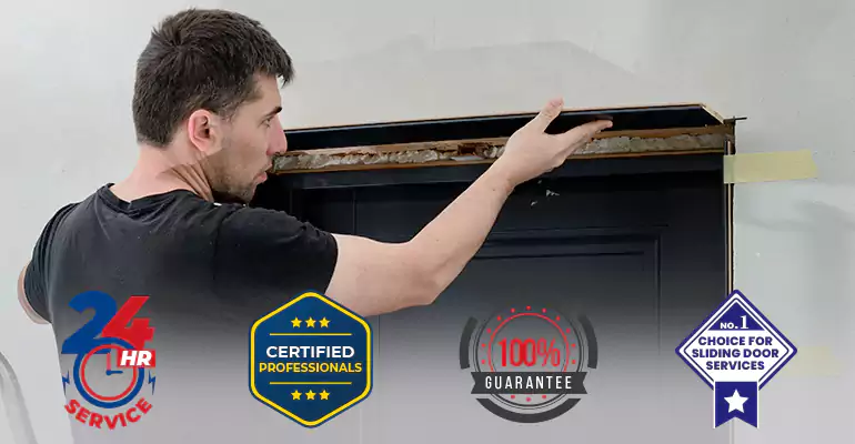 Wood Door Crack and Hole Repair in Coral Springs